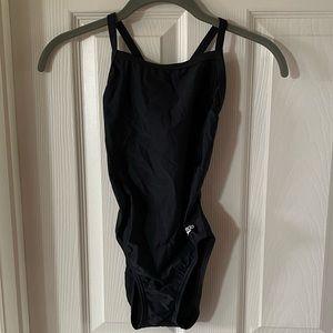 Girls Speedo 1 pc black bathing suit sz 28